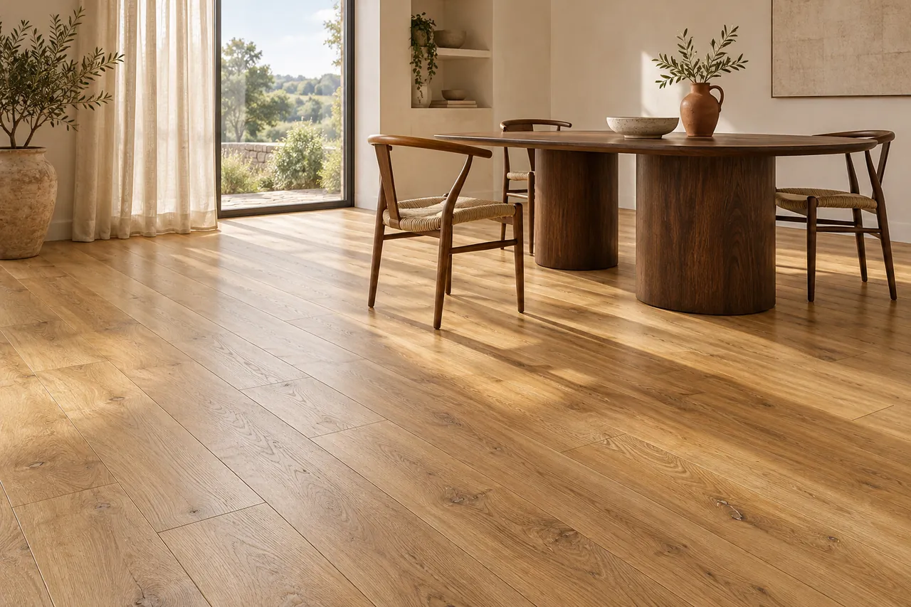 Laminate room concept, shown as illustrative flooring inspiration.